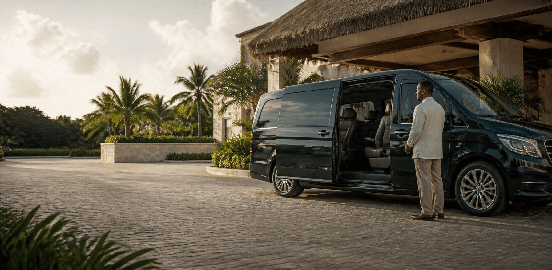Private transfer vehicle and driver at a Punta Cana resort